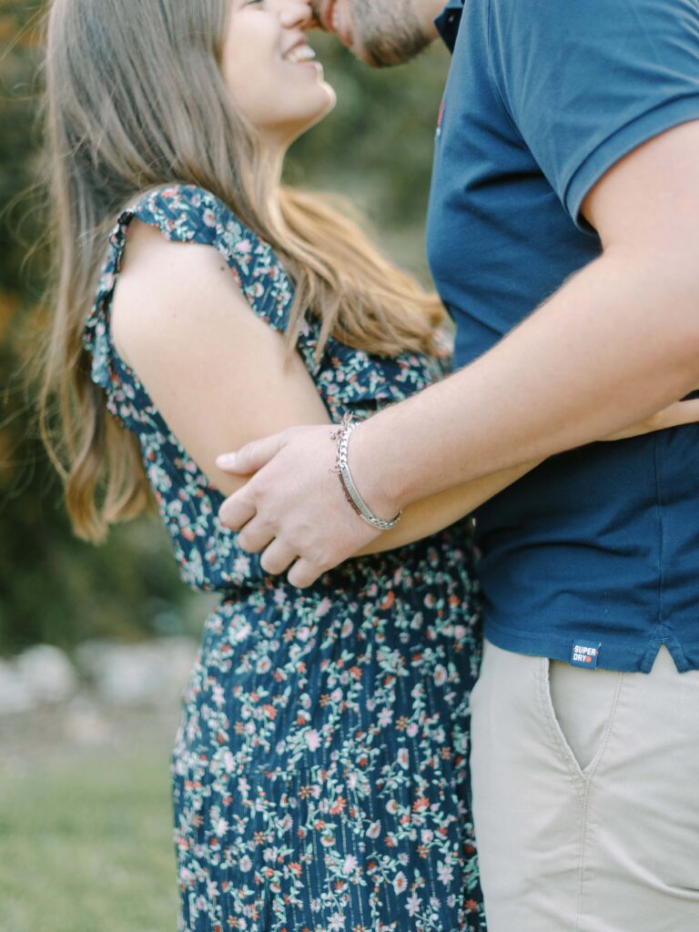 Switzerland engagement photographer capturing romantic moments in Geneva’s botanical garden