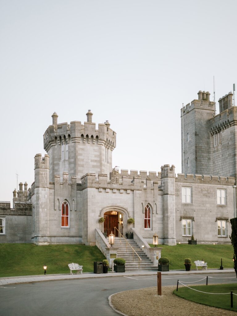 Front facade of Dromoland Castle in County Clare