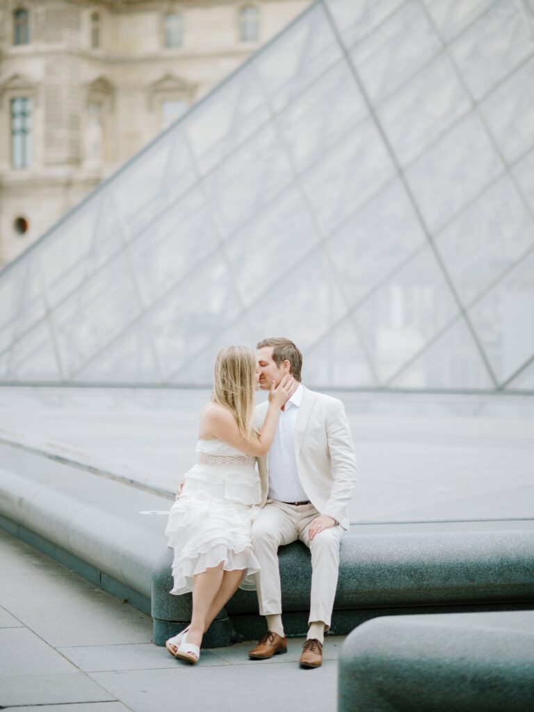 Paris France wedding photographer capturing love at the Louvre