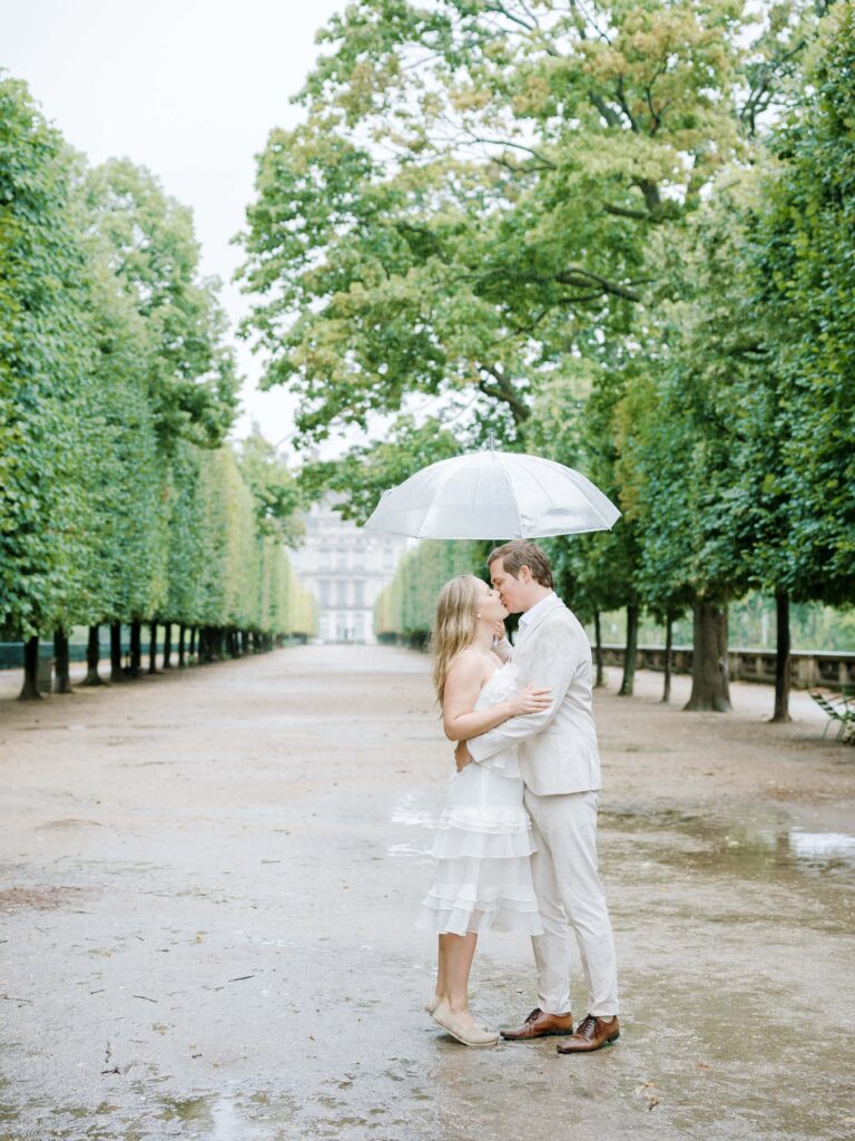 Candid couple moments in Tuileries Garden Paris France wedding photographer
