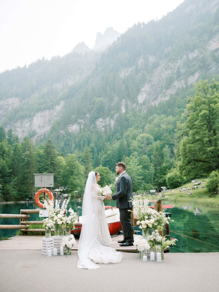 Elope in Switzerland photo of Miami couple at the lake