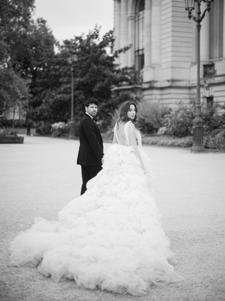 editorial paris wedding photography elegant couple