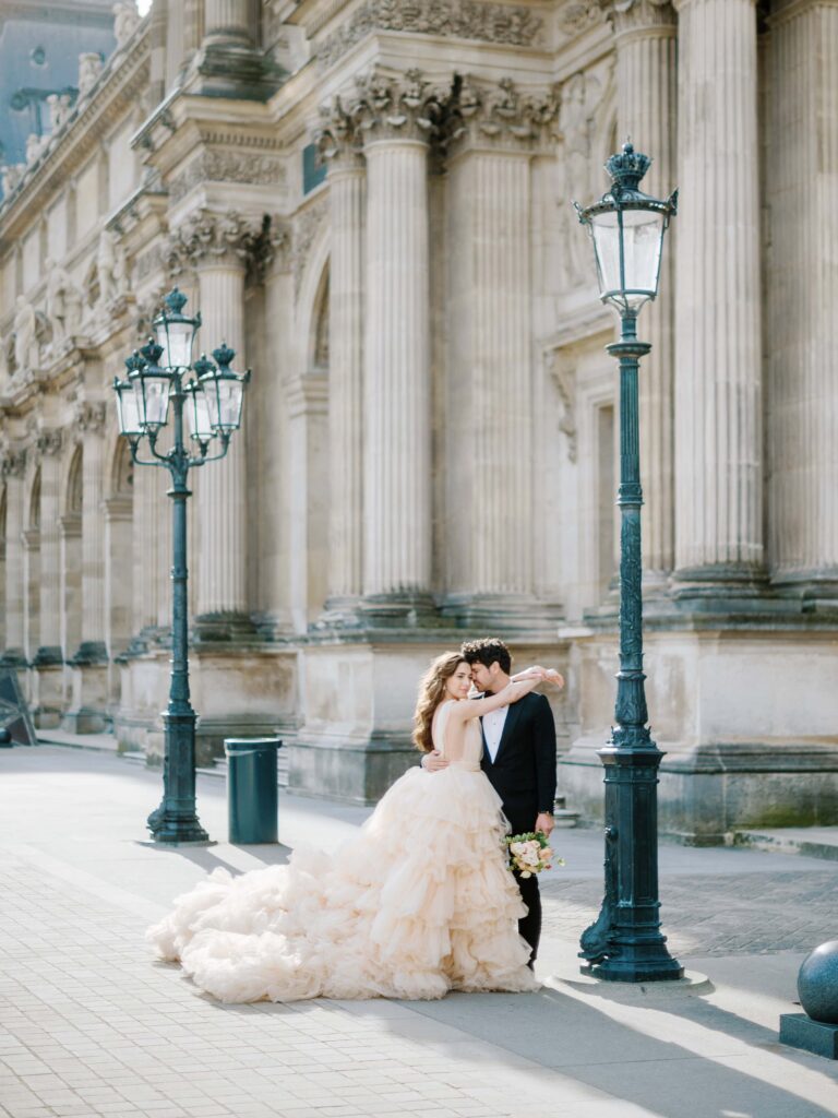 paris engagement session luxury photographer